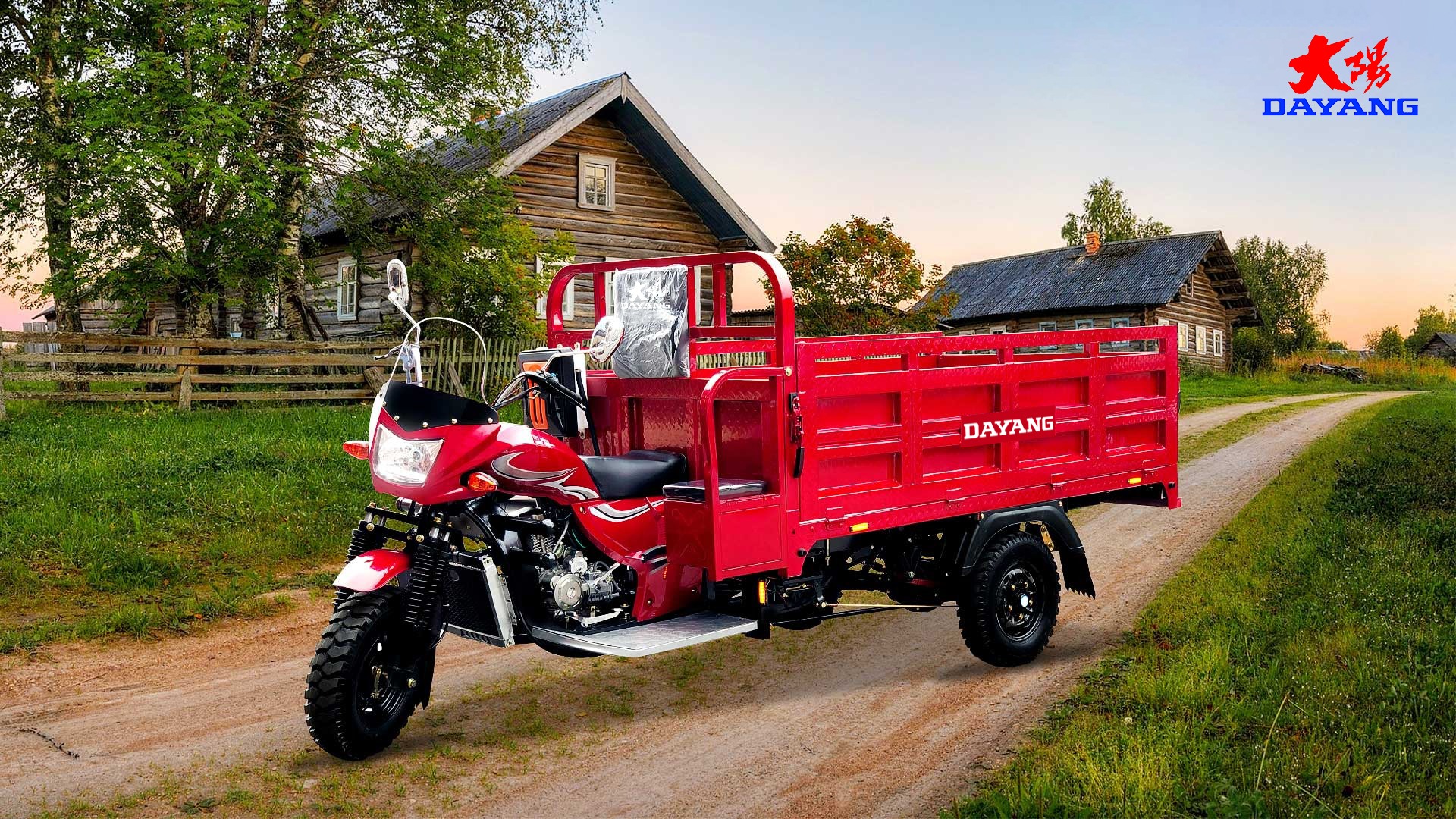 DAYANG Heavy Loading 3-Wheel Motorcycle with Red Body Type and Full Floating Rear Axle
