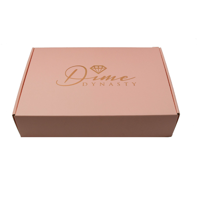 Collapsible Corrugated Ribbon Hand Shipping Mailer Box For Shoes T Shirts Packaging