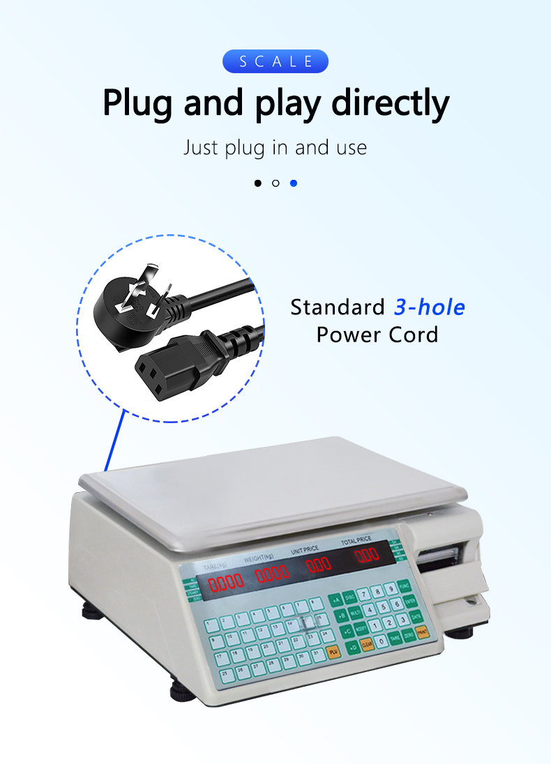 Advanced SHV-TMA Bar Code Table Scale 30kg with ABS Plastic/Stainless Steel Plate