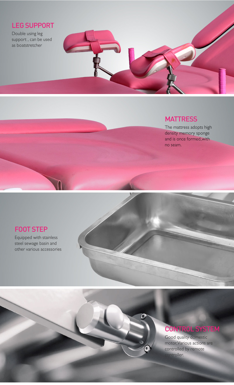 1980mm Hospital Delivery Table Portable Gynecological Obstetric Operating Multifunctional