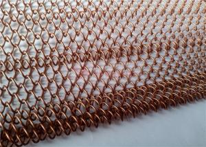 Wholesale Aluminium Chain Link Metal Mesh Curtain Copper Color For Hotel Decoration from china suppliers