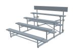 4 Rows Outdoor Metal Bleachers For School Sports Field OEM ODM