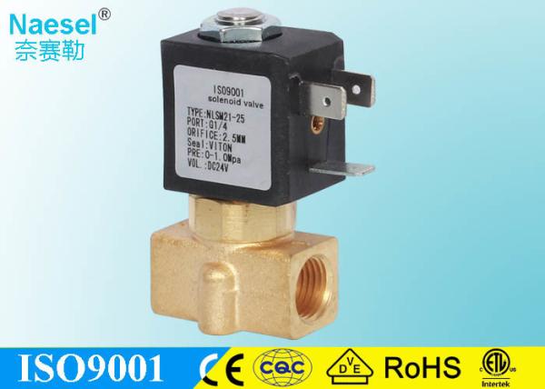 Medical Equipment Small Solenoid Valve , Fluid Control 2 Port Two Way Solenoid