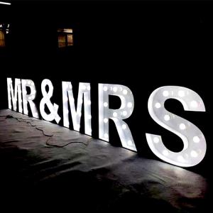 Wholesale Wedding Decor Marquee Letter Sign Metal Painted CE ROHS from china suppliers