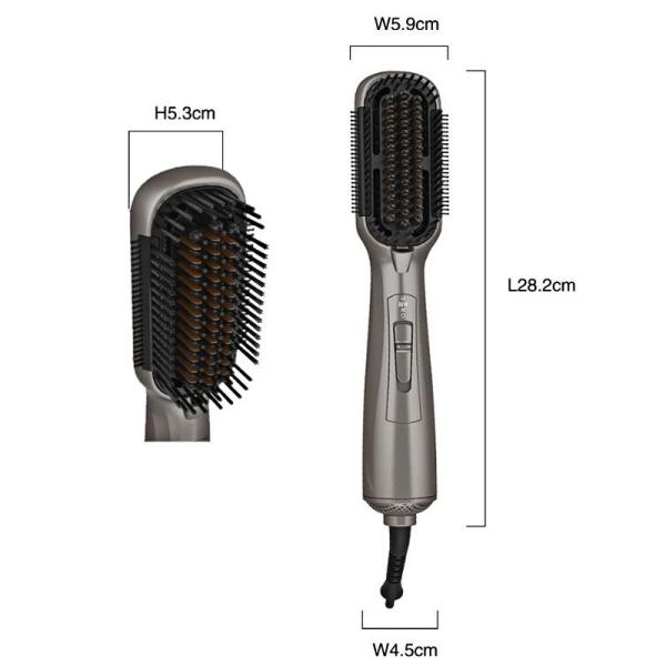 Tourmaline Ultralight Ceramic Hot Brush Styler , Ionic Hot Air Straightening