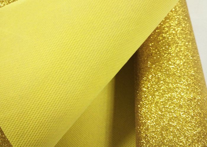 Nonwoven Fine Blue Sparkle Glitter Fabric , Real Shiny Glitter Fabric For Table Runner
