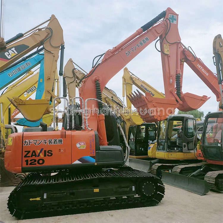 Second Hand Hitachi 120 Excavator with Original Hydraulic Valve and 66KW Power
