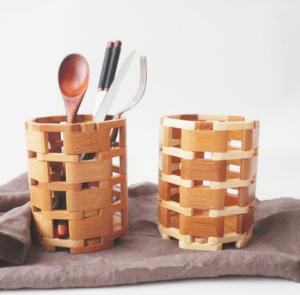 Wholesale Kitchen Spoon Fork Bamboo Display Unit / Bamboo Chopstick Holder Portable from china suppliers