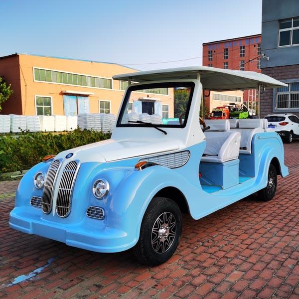 8 Seats Sightseeing 48v Lithium Golf Cart Classic Electric Golf Cart Buggy Aqua