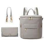 OEM ODM Travel PU Leather Backpack Diaper Bags 31*18*33cm