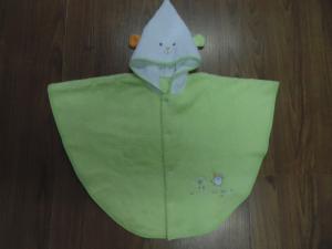 Wholesale Anti-snag terry fabric green baby poncho 0+ month from china suppliers