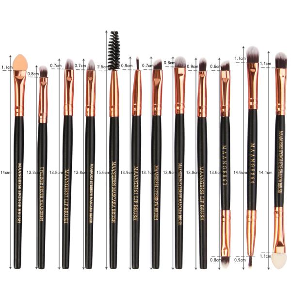 High quality Wood Handle Makeup Brushes Fan Brush best make up brush