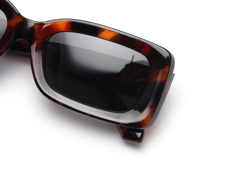 Colorful Lens Small 143MM Trendy Rectangle Frame Sunglasses BSCI TR90