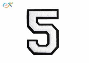 Wholesale Varsity Number White Embroidered Chenille Letterman Patch - 4 1/2 Inch Iron On from china suppliers