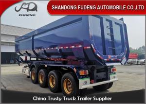 Wholesale Blue Color Dump Tractor Trailer 4 Axles 60 Tons Strong Side Wall Transport Stone from china suppliers