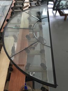 Wholesale semicircle patina caming decorative glass all clear beveled from china suppliers
