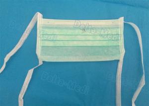Wholesale Green 3 Ply Non Woven Face Mask , Sterile Disposable Medical Face Masks from china suppliers