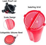2 in 1 350ml Pet Dog Water Food Bottle Collapsible Bowls with Carabiner