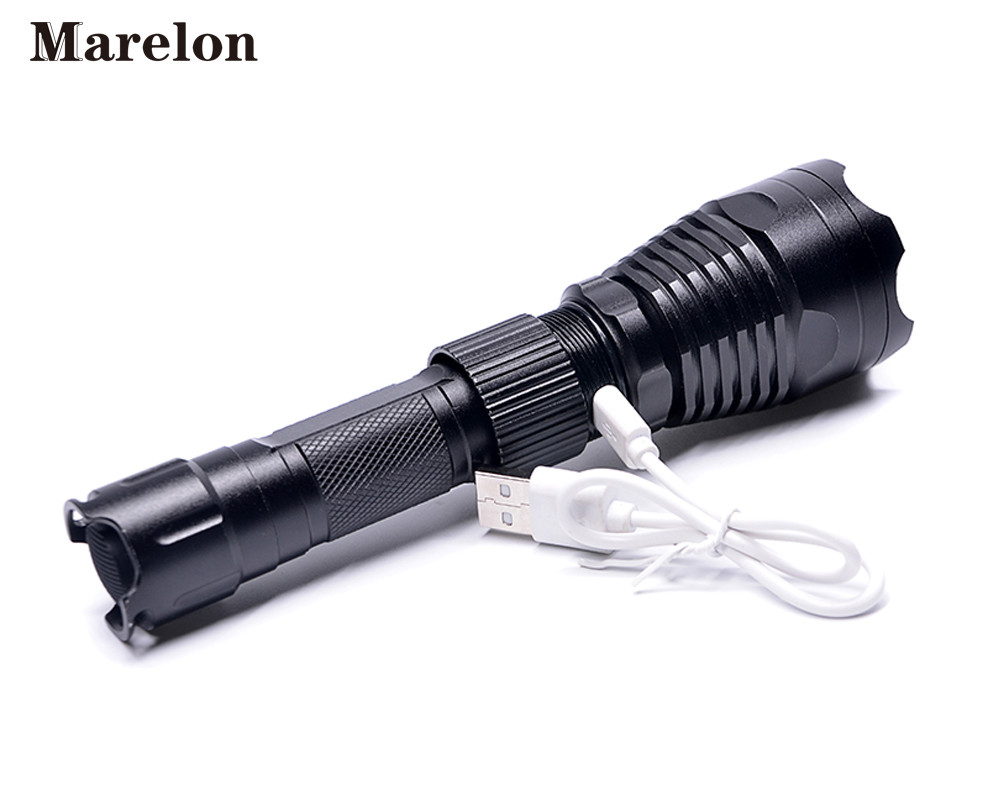 Tactical Torch LED Rechargeable Flashlight 18650 Battery With Aluminum Alloy Material