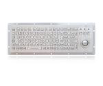Industrial Metal Backlit USB Keyboard With 25mm Optical Trackball For Outdoor