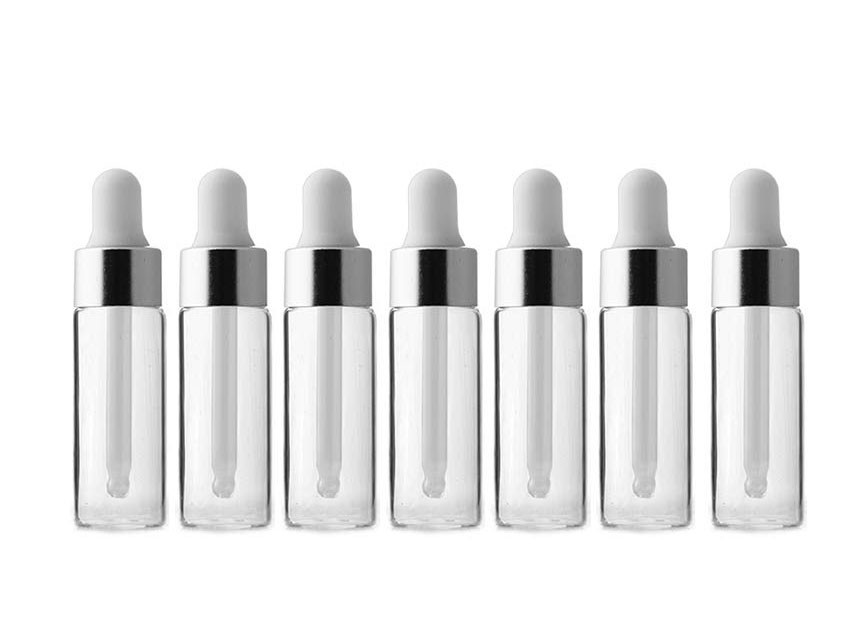 Clear Essential Oil Glass Bottles Transparent Aromatherapy Bottles