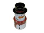 Customized Logo Snowman Tin Can For Children , Ecofriendly Christmas Tin Can