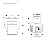Recessed Deck Light 12V 24V 2W 3W Side Emitting 55 Diameter With Stainless Steel