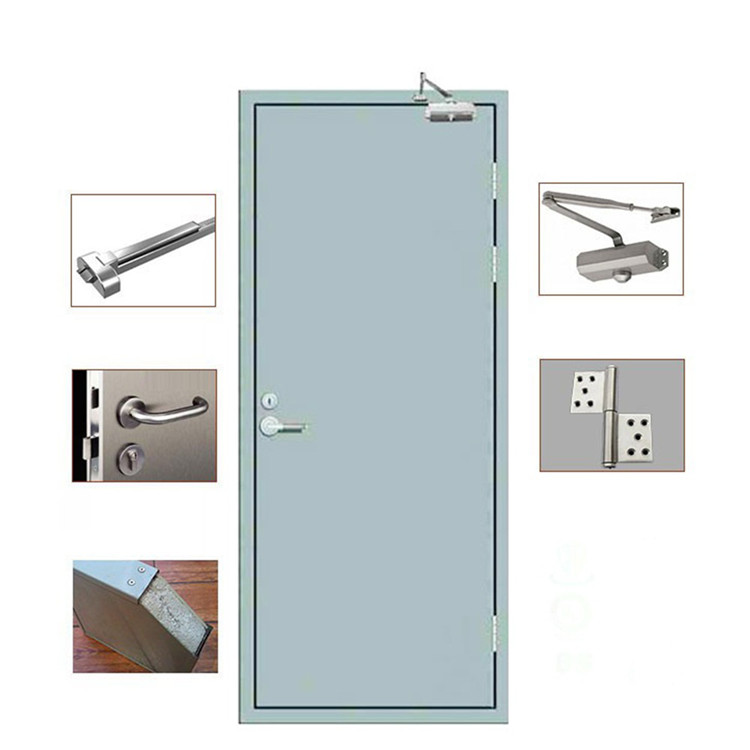 Metal Fireproof Security Door 1.0mm leaf Galvanized 0.5h rating For School