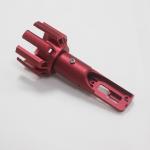 LED Light Aluminum CNC Machining Parts , Red Anodized CNC Machining Parts
