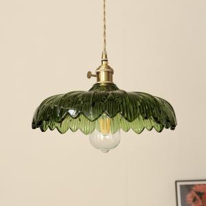 Wholesale Modern Glass Pendant Lighting Fixture Luminaire Green Flower Bar Restaurant Hanging Light(WH-GP-107) from china suppliers