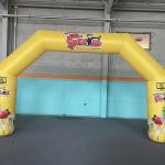 yellow advertising inflatable full printing color arch inflatable entrance arch