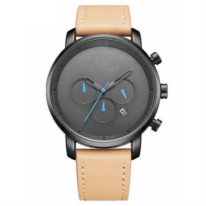 Wholesale Men Multifunction Alloy Quartz Watches Casual Sport Analog Leather Strap from china suppliers
