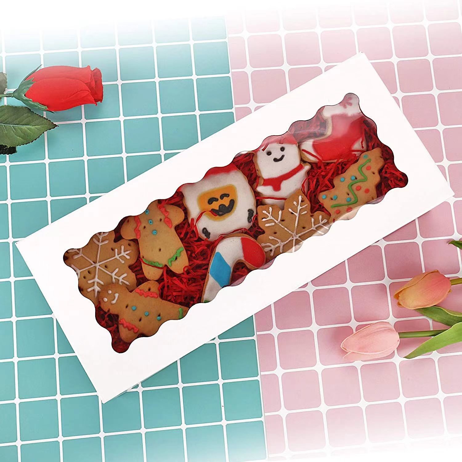 Custom Food Cake Cookie Pastry Box Window Bakery Boxes with Logo Wholesale