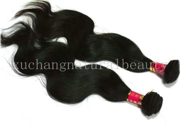 Remy 100G Indian Virgin Human Hair Extensions Body Wave Natural Black