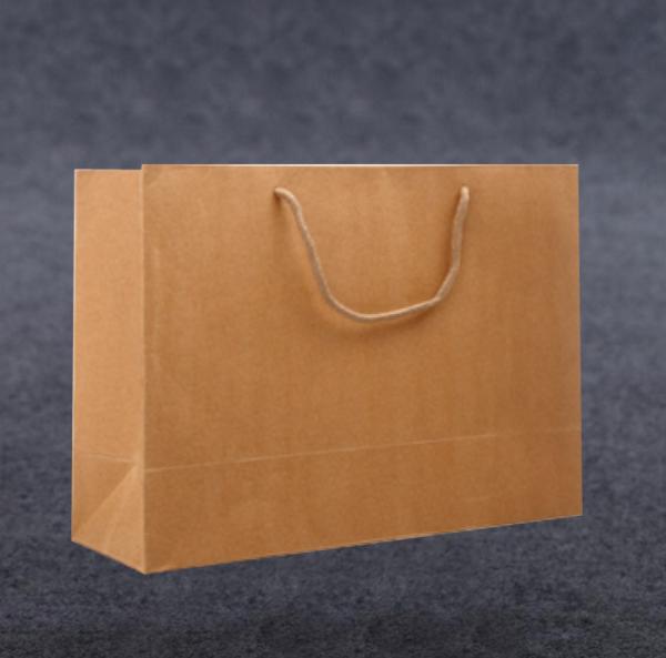 Clothing Shop Own Logo Packaging Bag ,Logo Printed Plain Luxury Kraft Handle