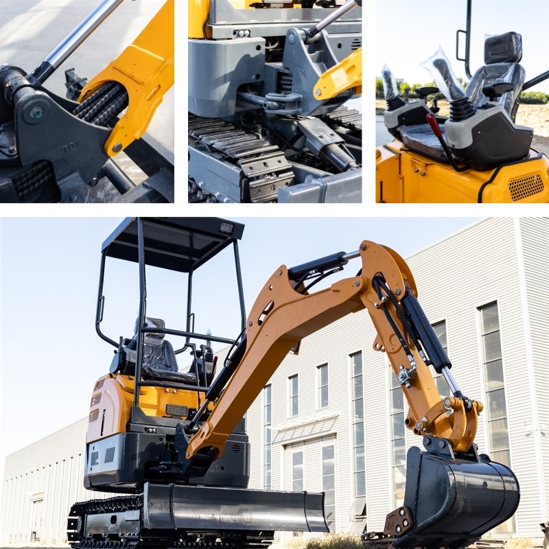 Ht22 2200kg Compact Hydraulic Excavator Digger Landscaping With 1050mm Top Width