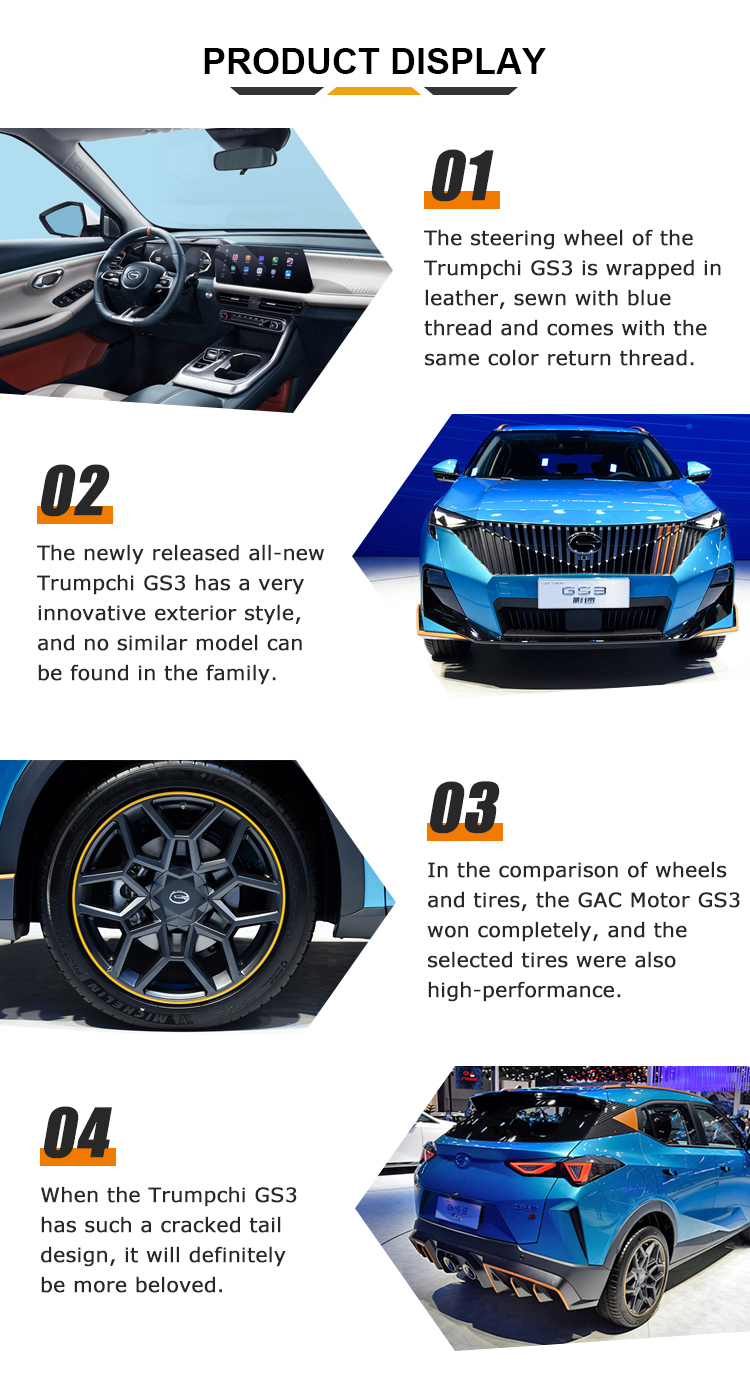 2023 GAC TRUMPCHI GS3 Secondhand Chinese Suv 4wd ABS Yes 5 Seats for City Trip Manual Gear Box