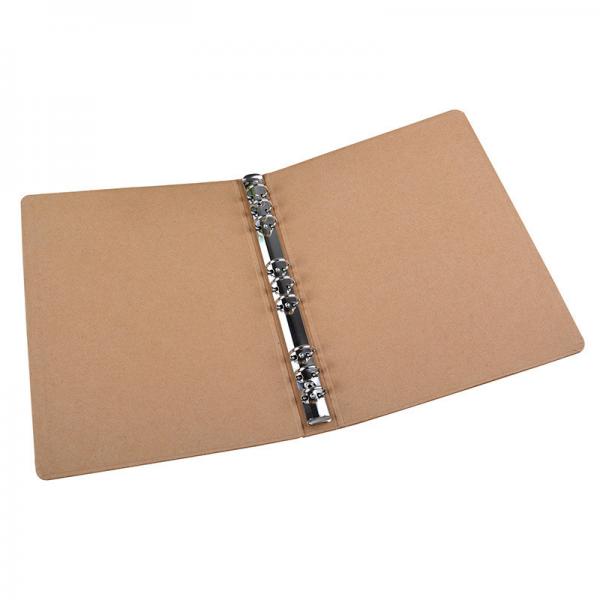 UV Coating A6 A5 Kraft Paper File Folder With Ring Binded