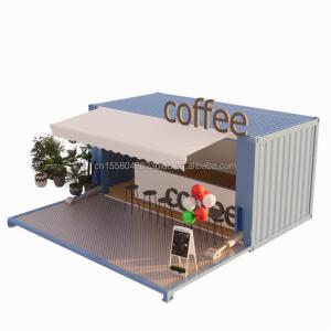 Wholesale Bathroom Container Houses 20ft Foldable Luxury Prefabricated Portable Shipping Container Prefab Coffee Shop from china suppliers