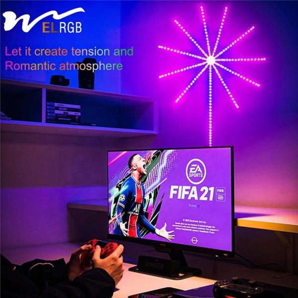 50000 Hours Lifespan Creative Fireworks Lights for Modern Living Room Bedroom