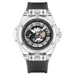 Fashion Japanese Quartz Crystal Watch Waterproof Transparent Silicone Lovers
