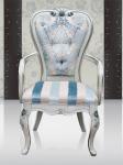 Chenille Fabric Antique Wooden Throne Chair French Style For Wedding Banquet