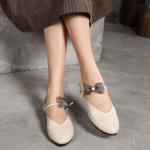 S366 Shoes Women Autumn 2020 New Leather White Shoes Women One Word Elastic Band