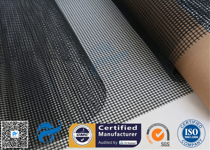 4x4MM PTFE Coated Fiberglass Mesh Fabric 17OZ Black Drying Textile Conveyor Belt