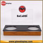 Supermarket Wooden Beer Liquor Bottle Display Shelf Decoration Show