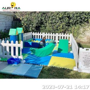 Wholesale Waterproof Kids Soft Play Equipment Customized Family Center Commercial Fenced Blue from china suppliers