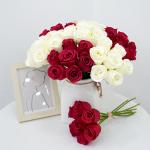 Wholesale of 7-head simulated roses, imperial rose hand-held rose bouquets for