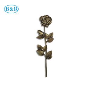 Wholesale F02 Zamak Rose Coffin Fitting Decoration Zinc Alloy Flower 36 * 13cm Antique Bronze Color from china suppliers