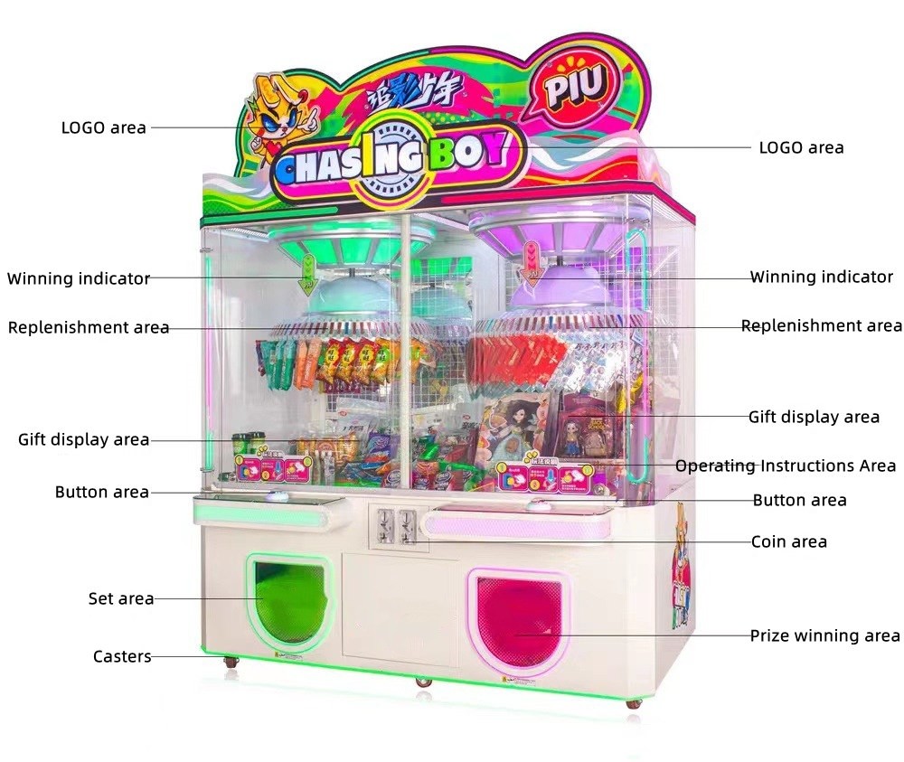Automatic Crane Vending Machine 220V US Plug Hardware Toy Grabber Game 530W Power
