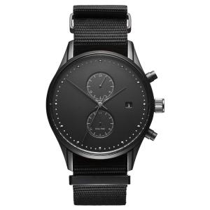 Wholesale Black nylon strap chronograph quartz stainless steel watch water resistant from china suppliers